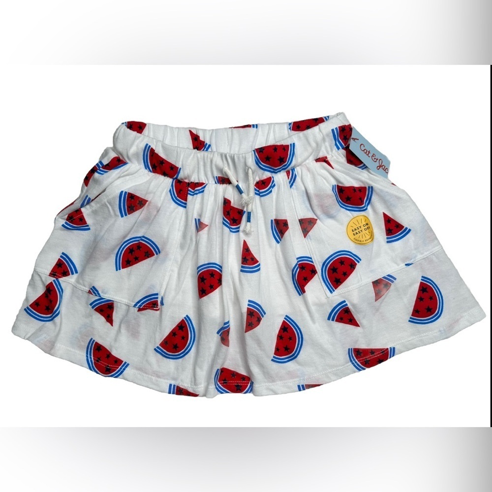 Cat & Jack Girls summer White Red Watermelon  Skort’s